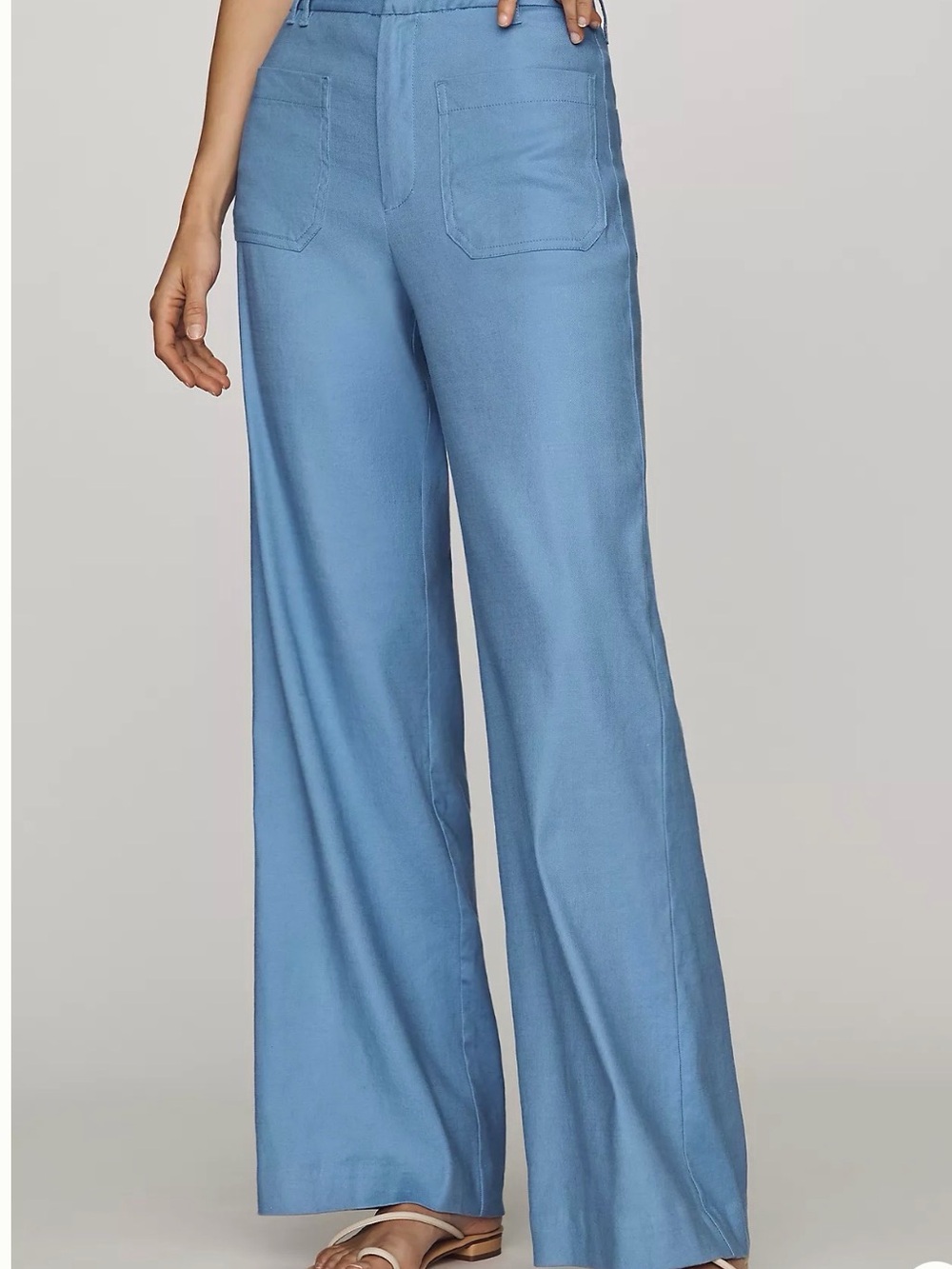Anthropologie Sky Blue Wide-Leg Pants